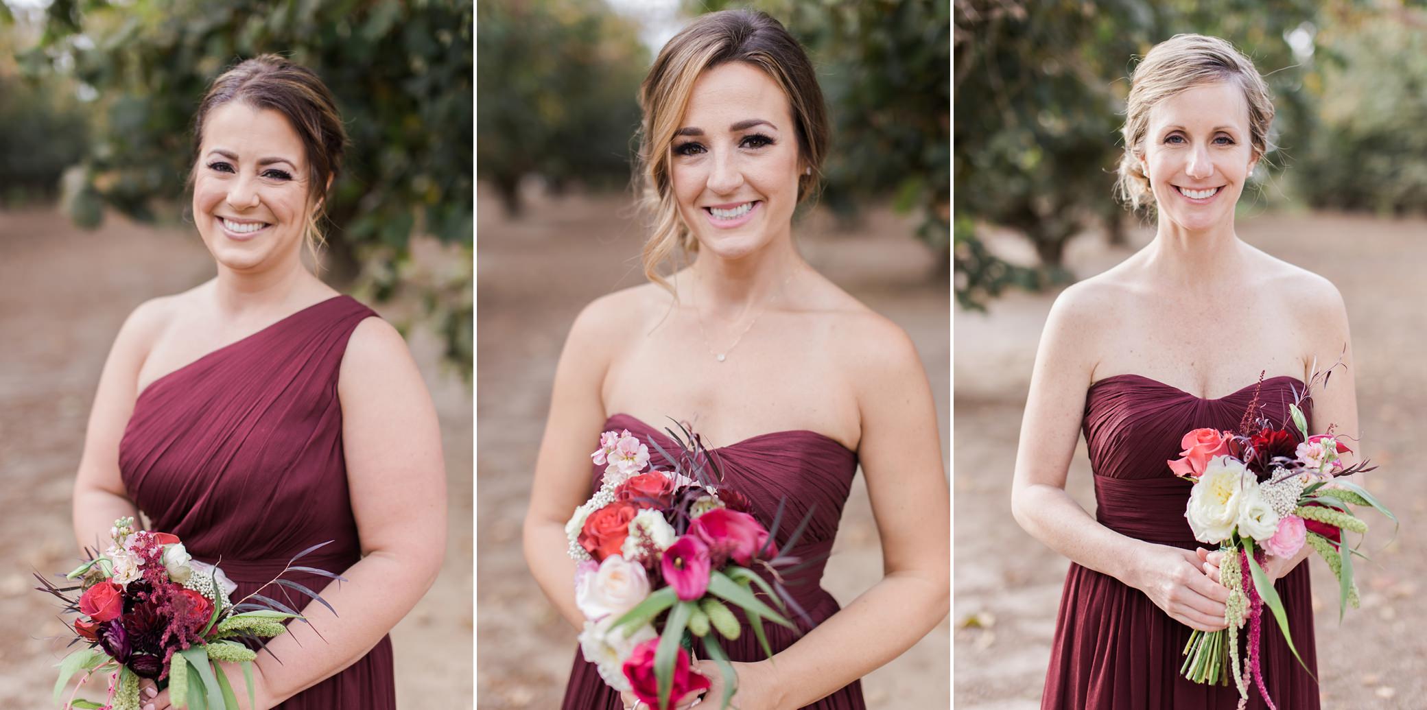 Oregon wedding photographer hazelnut grove bridesmaids portraits