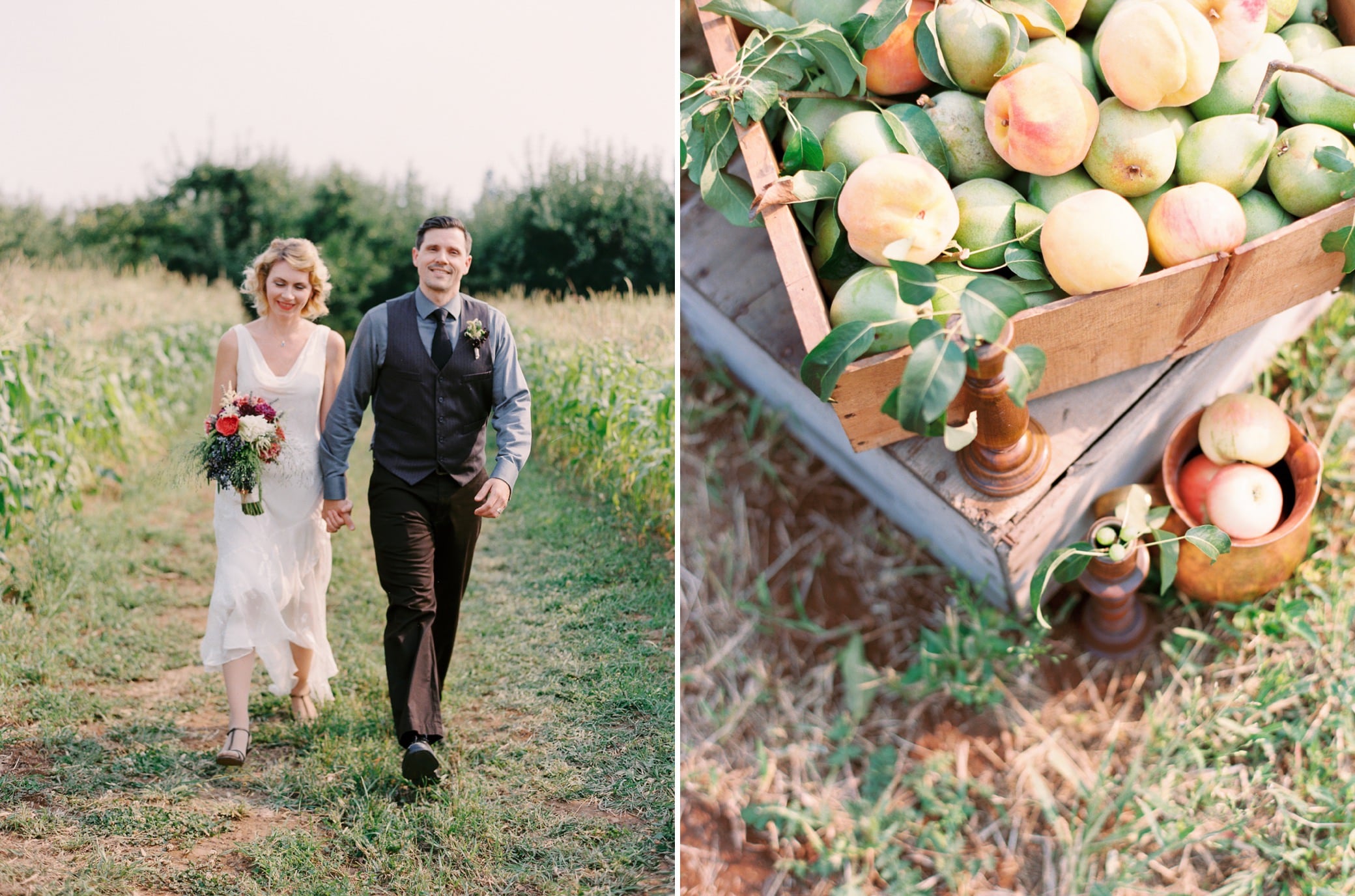 Mt. Hood, orchard wedding, Oregon wedding photography, peaches, pears, Simply Splendid